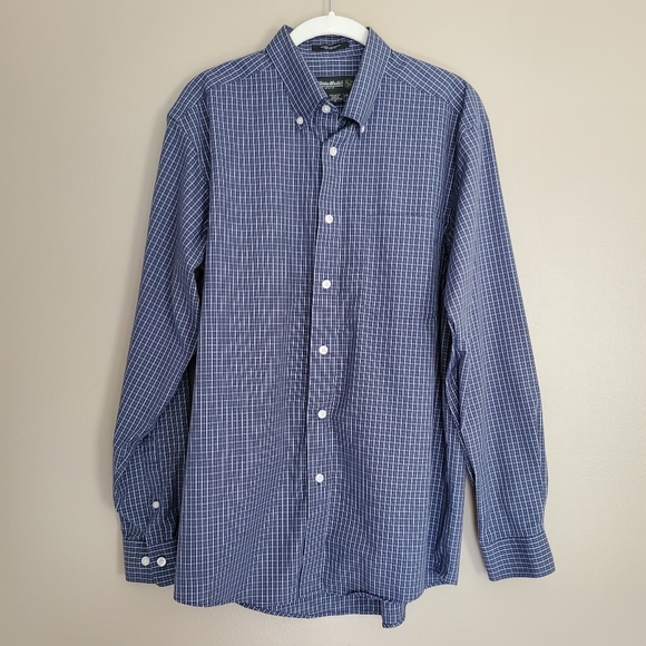 Eddie Bauer Other - Eddie Bauer blue button down size M plaid men's shirt long sleeve relaxed fit